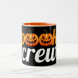 Halloween Spooky Crew Pumpkin Jack-o-Lantern Zweifarbige Tasse