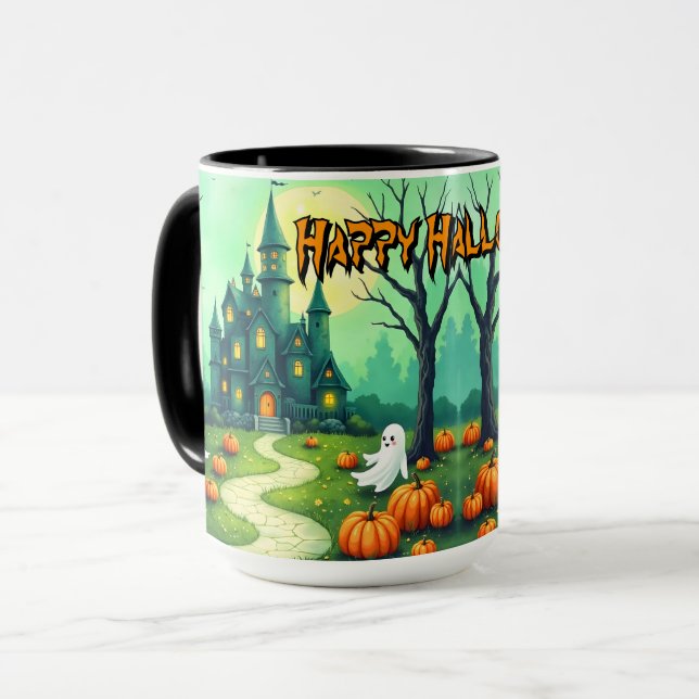 Halloween Spooky Cute Modern Collection Tasse (Vorderseite Links)