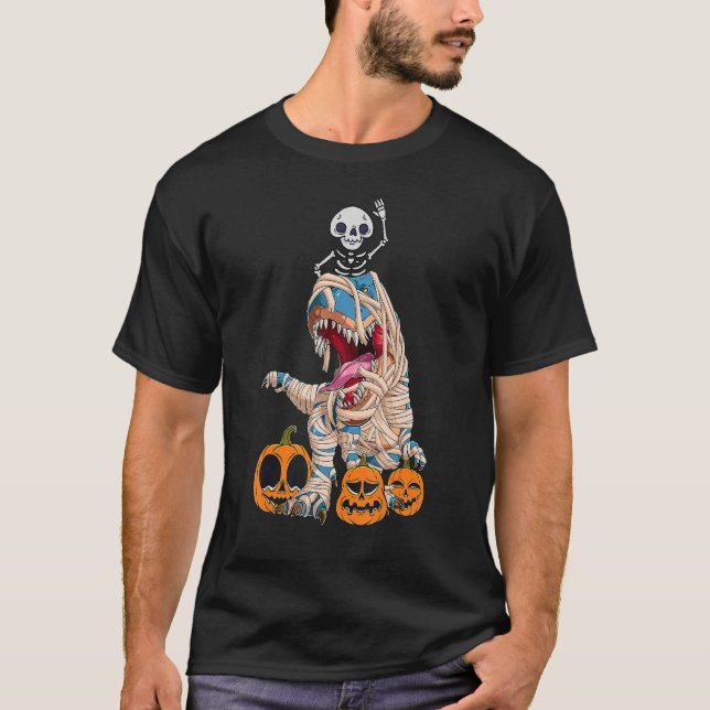 Halloween Spooky Dinosaur Skeleton 4 T-Shirt (Vorderseite)