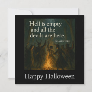 Halloween Spooky Einladungskarte - Hölle ist leer Einladung