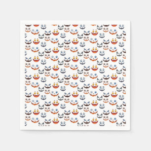 Halloween Spooky Face Pattern Serviette