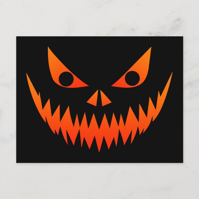 Halloween Spooky Face Postkarte (Vorderseite)