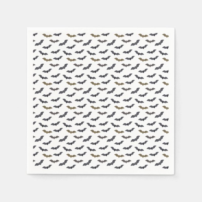 Halloween Spooky Flock von Vampire Bats Serviette (Vorderseite)
