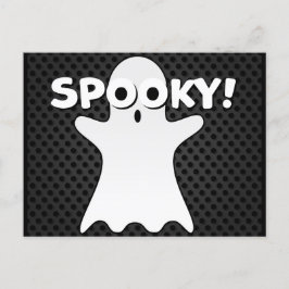 Halloween Spooky Ghost Black Postkarte