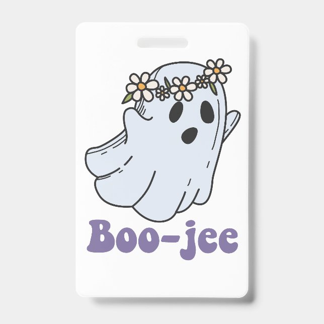 Halloween Spooky Ghost Boo Jee Boo Ausweis (Vorderseite)