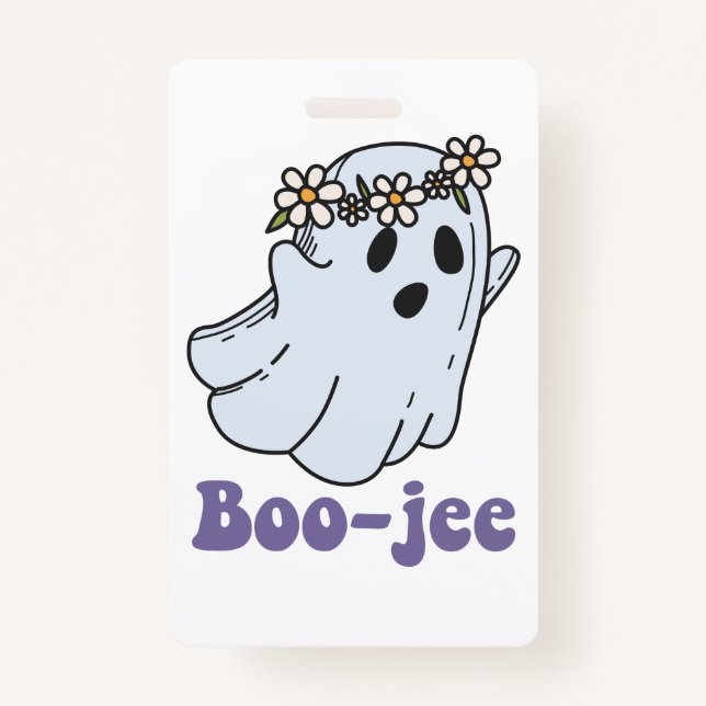 Halloween Spooky Ghost Boo Jee Boo  Ausweis (Vorderseite)
