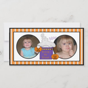 Halloween Spooky Ghost Foto Cards Feiertagskarte