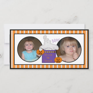 Halloween Spooky Ghost Foto Cards Feiertagskarte