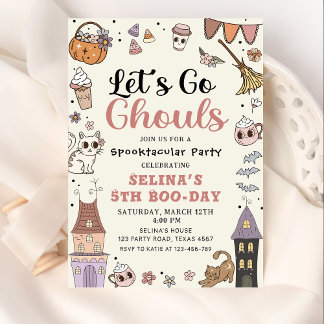 Halloween Spooky Ghost Geburtstag Lass uns Ghoul g Einladung