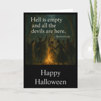 Halloween Spooky Greetings Card - Hölle ist leer Karte