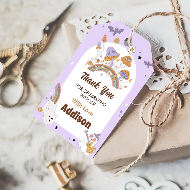 Halloween Spooky Groovy Niedlich Ghost Geburtstag Geschenkanhänger (Von Creator hochgeladen)