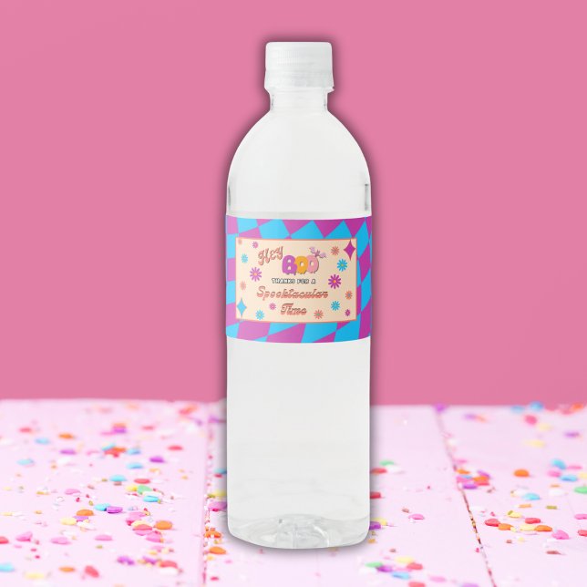 Halloween Spooky Groovy Party Water Bottle Labels Wasserflaschenetikett (Von Creator hochgeladen)