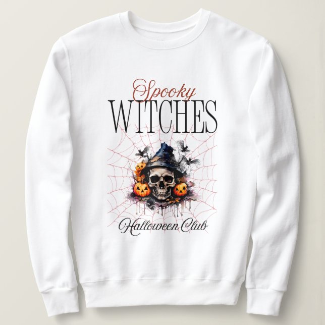 Halloween Spooky Hexen Sweatshirt (Design vorne)