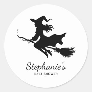 Halloween Spooky Hexendusche Runder Aufkleber