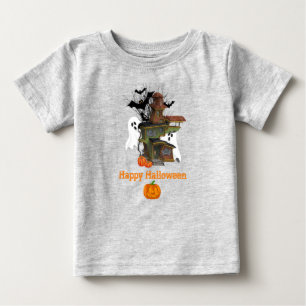 Halloween Spooky House Ghost und Pumpkins Baby T-shirt