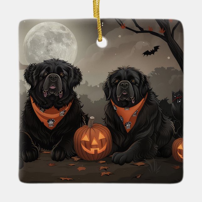 Halloween Spooky Keramikornament (Vorderseite)