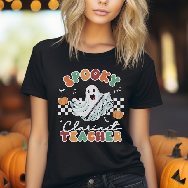 Halloween Spooky Klarinette Teacher Music T - Shir T-Shirt (Von Creator hochgeladen)