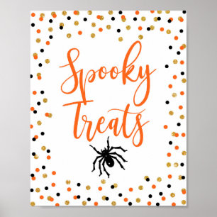 Halloween Spooky Leckereien Party Sign Poster