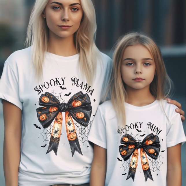 Halloween Spooky Mini Black Bow Coquette T-Shirt (Halloween Spooky Mini black Bow Coquette T-Shirt)