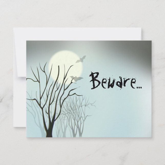 Halloween Spooky Moon Einladung (Vorderseite)