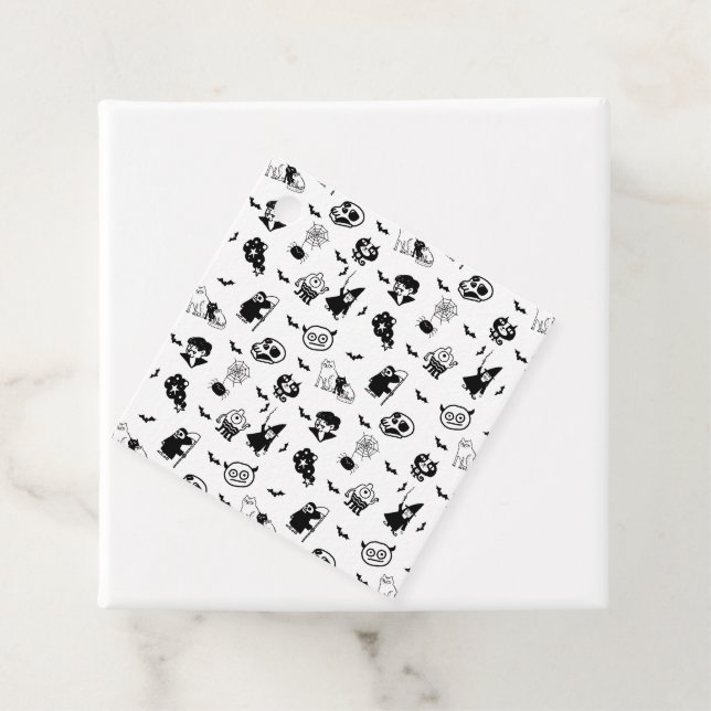 Halloween Spooky Niedlich Pattern Holiday Horror B Geschenkanhänger (Beispiel)