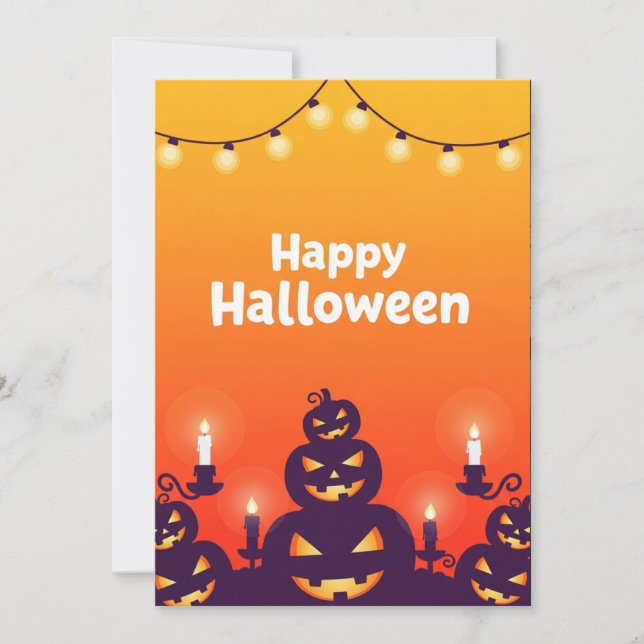 Halloween Spooky Night Einladung (Vorderseite)