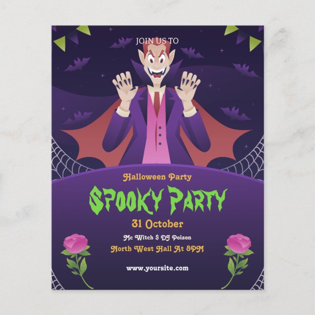 Halloween Spooky Night Party Halloween-Party Flyer (Vorne)
