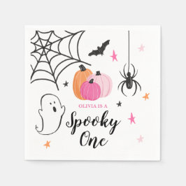 Halloween Spooky ONE 1. Geburtstag Pink Pumpkins Serviette
