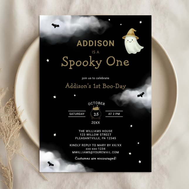 Halloween Spooky One erster Geburtstag Einladung (Von Creator hochgeladen)