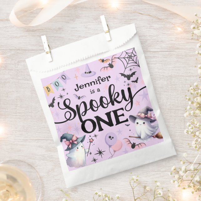 Halloween Spooky One Niedlich Ghost 1. Geburtstag  Geschenktütchen (Ausgeschnitten)