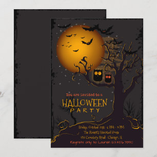 Halloween Spooky Owls Party Einladung