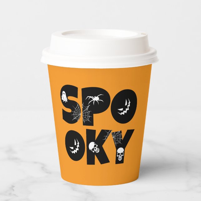 Halloween spooky  pappbecher (Vorderseite)