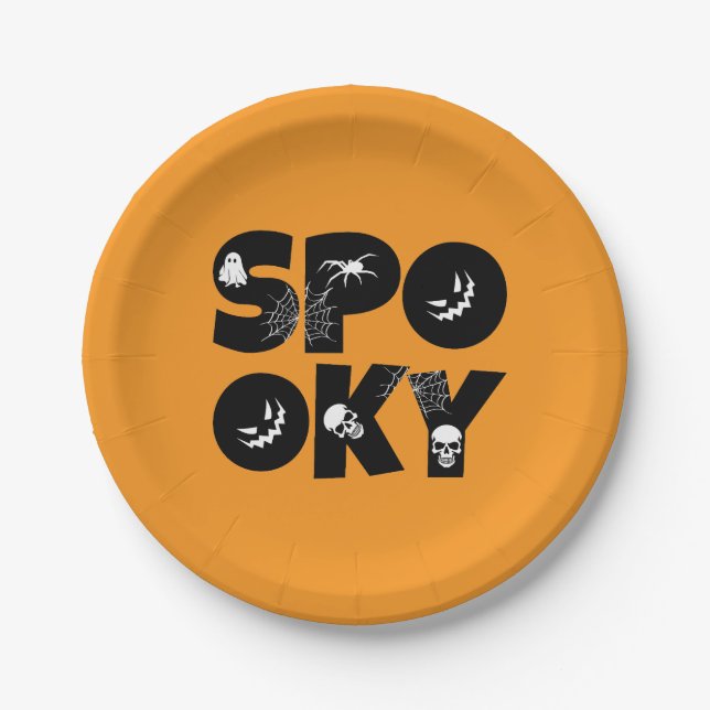 Halloween spooky  pappteller (Vorderseite)