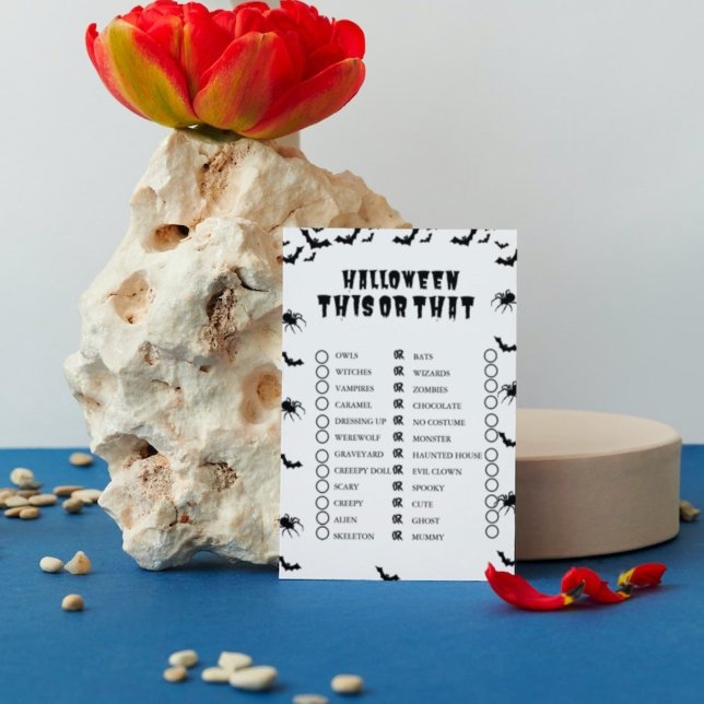 HAlloween Spooky Party Diese oder jene Spielkarte Einladung (Von Creator hochgeladen)