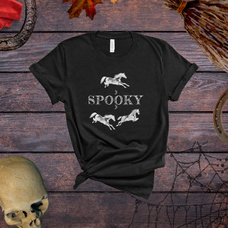 Halloween "Spooky" Pferd-T - Shirt