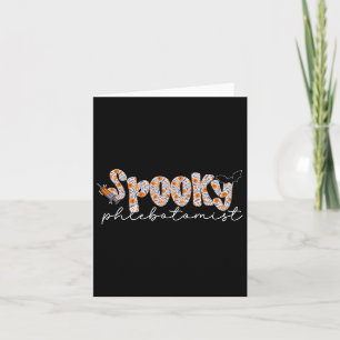 Halloween Spooky Phlebotomist Floral Phlebotomy Te Karte