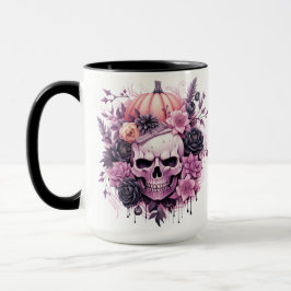 Halloween Spooky Pink Skull Tasse