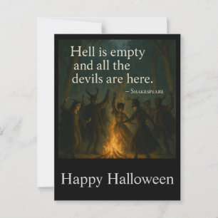 Halloween Spooky Postcard - Hölle ist leer Postkarte