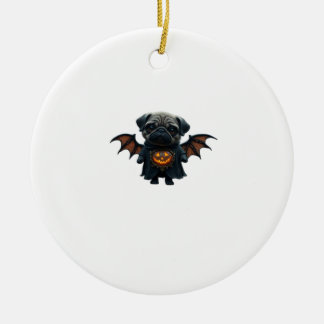 Halloween Spooky Pug Classic T-Shirt Keramik Ornament