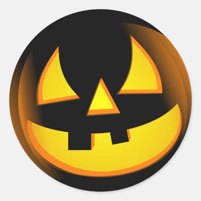 Halloween - Spooky Pumpkin Runder Aufkleber (Vorderseite)