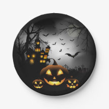 Halloween - Spooky Pumpkins Gray Moon - Alles Opt