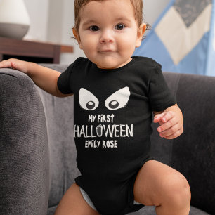 Halloween Spooky Scary Cute Ghost Eyes Baby Strampler