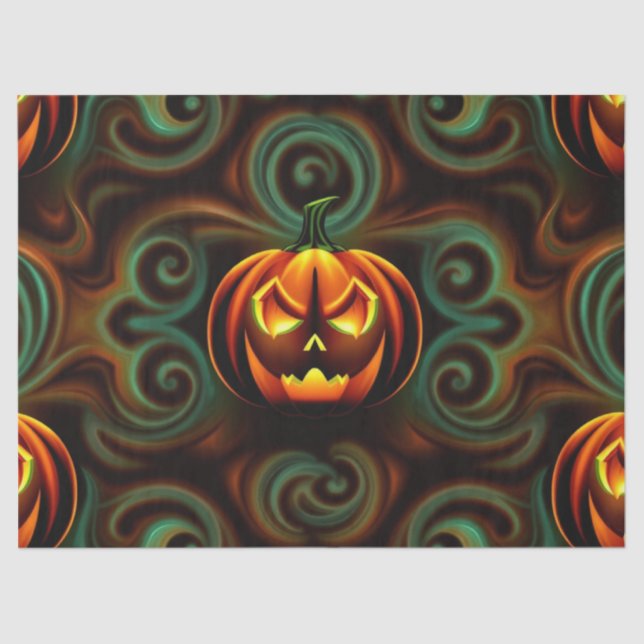 Halloween Spooky Scene Fantasy Tissue Pap Seidenpapier (Vorderseite)