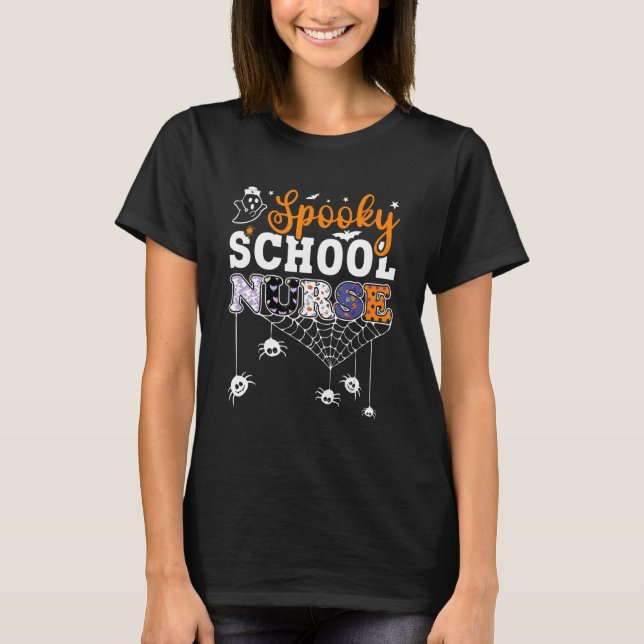 Halloween Spooky School Krankenpfleger T-Shirt (Vorderseite)