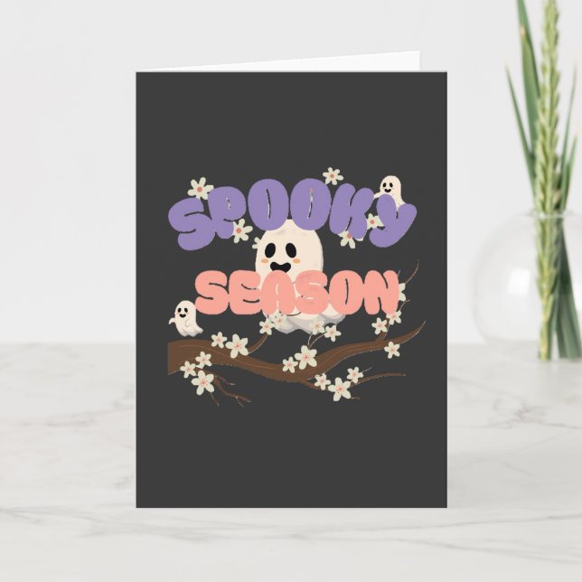 Halloween Spooky Season Folded Greeting Card Karte (Vorderseite)