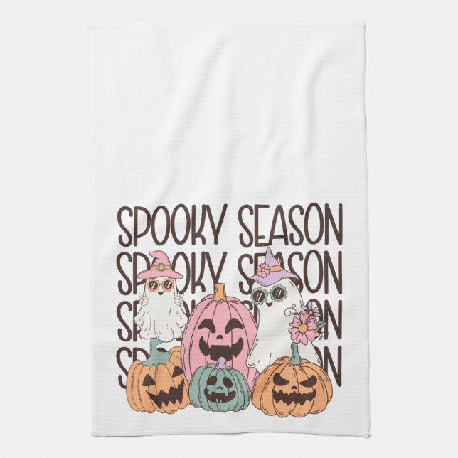 Halloween Spooky Season Geschirrtuch (Vertikal)