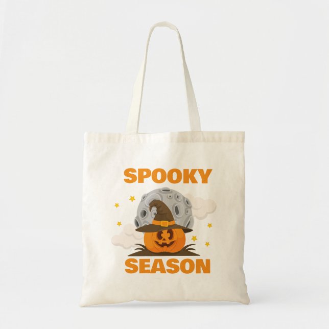 Halloween Spooky Season Niedlich Orange Pumpkin Tragetasche (Vorne)