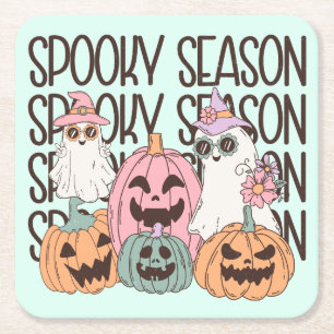 Halloween Spooky Season Rechteckiger Pappuntersetzer