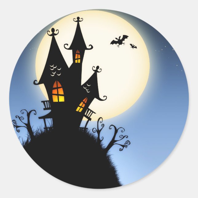Halloween Spooky Silhouetten Sticker (Vorderseite)