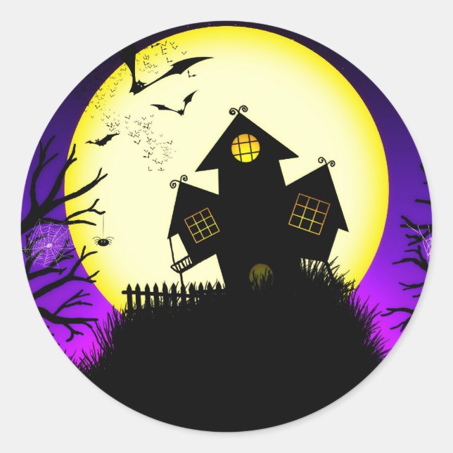 Halloween Spooky Silhouetten Sticker (Vorderseite)